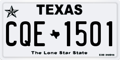 TX license plate CQE1501