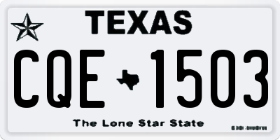 TX license plate CQE1503