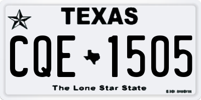 TX license plate CQE1505
