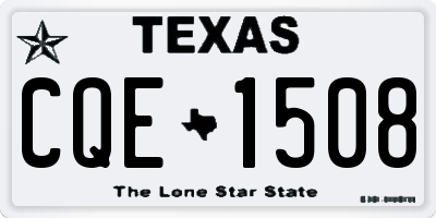 TX license plate CQE1508