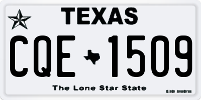 TX license plate CQE1509