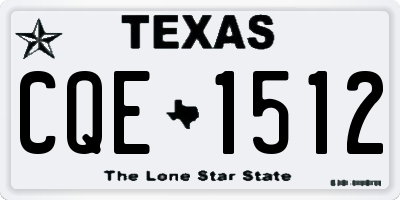 TX license plate CQE1512