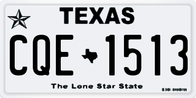 TX license plate CQE1513