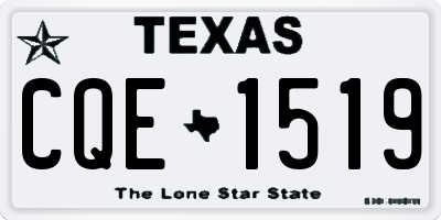 TX license plate CQE1519