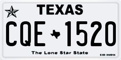 TX license plate CQE1520