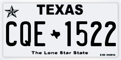 TX license plate CQE1522