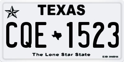 TX license plate CQE1523