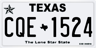 TX license plate CQE1524