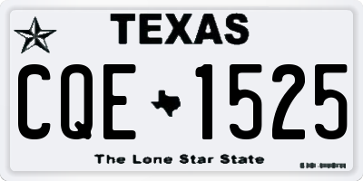 TX license plate CQE1525