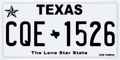 TX license plate CQE1526