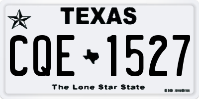 TX license plate CQE1527