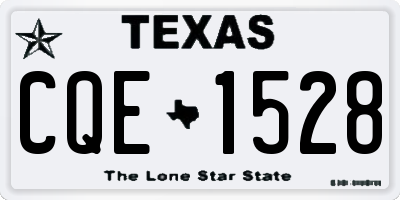 TX license plate CQE1528