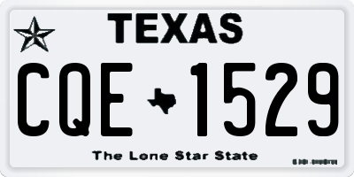 TX license plate CQE1529