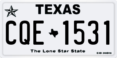 TX license plate CQE1531