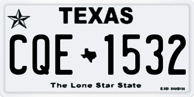TX license plate CQE1532