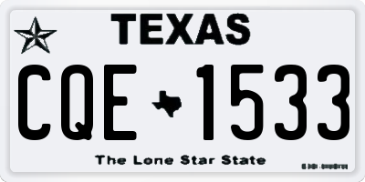 TX license plate CQE1533