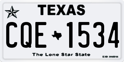 TX license plate CQE1534