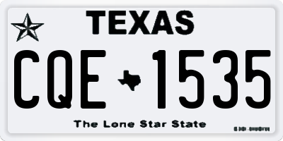 TX license plate CQE1535