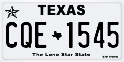 TX license plate CQE1545