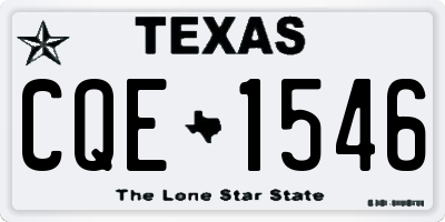 TX license plate CQE1546