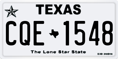 TX license plate CQE1548