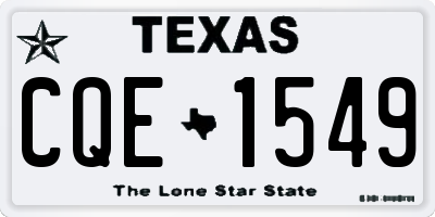 TX license plate CQE1549