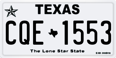 TX license plate CQE1553