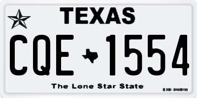 TX license plate CQE1554