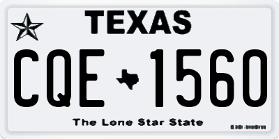 TX license plate CQE1560