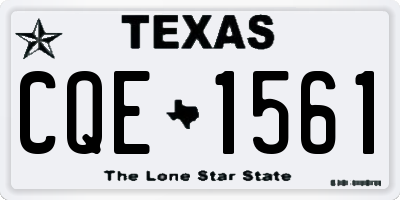 TX license plate CQE1561