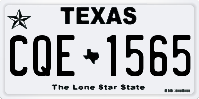 TX license plate CQE1565