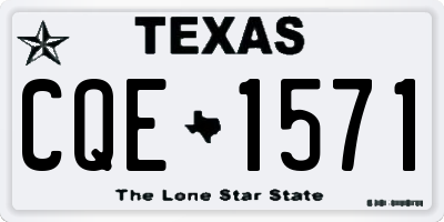 TX license plate CQE1571