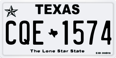 TX license plate CQE1574