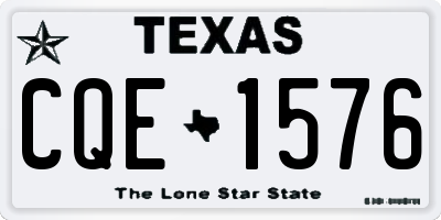 TX license plate CQE1576