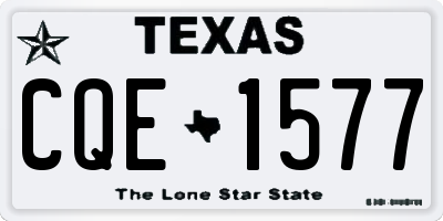 TX license plate CQE1577