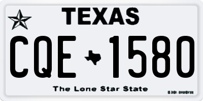 TX license plate CQE1580