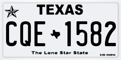 TX license plate CQE1582
