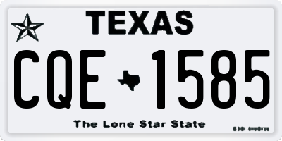 TX license plate CQE1585