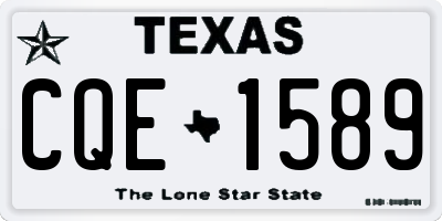 TX license plate CQE1589