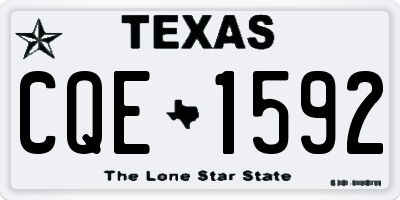 TX license plate CQE1592