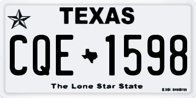 TX license plate CQE1598