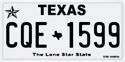 TX license plate CQE1599