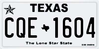 TX license plate CQE1604
