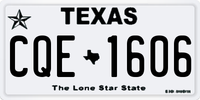 TX license plate CQE1606