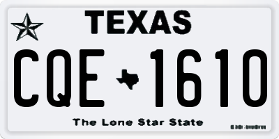 TX license plate CQE1610