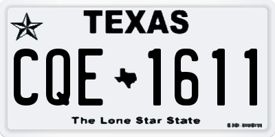 TX license plate CQE1611