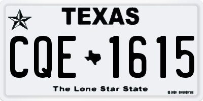 TX license plate CQE1615