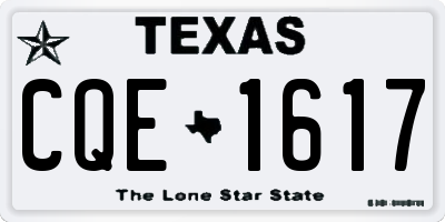TX license plate CQE1617