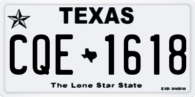 TX license plate CQE1618