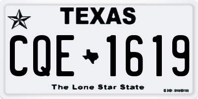 TX license plate CQE1619
